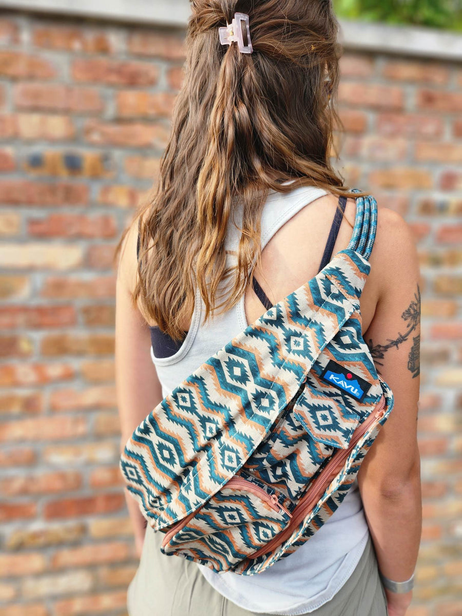Kavu rope sling back/crossbody multi color canvas bag. Kavu Men main image 2