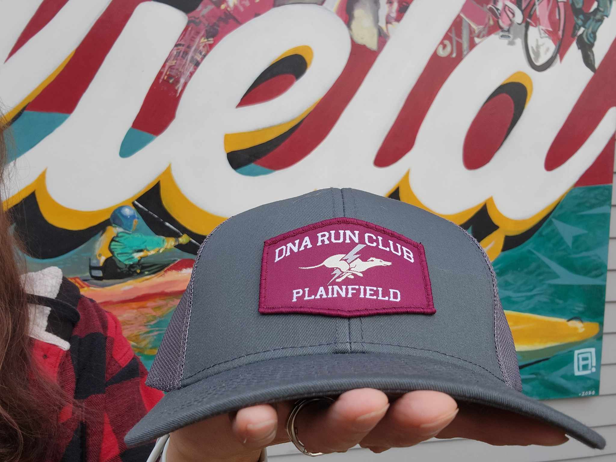 DNA Run Club Trucker Cap- Greyhound