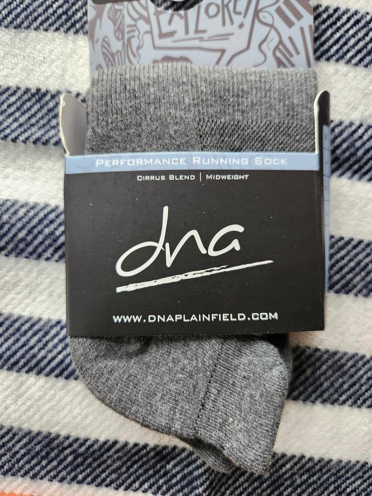 DNA Performance Running Sock- No Show Gray